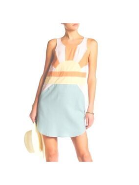 Free People Sunrise Lagoon 100% Silk Tank Dress. Size XS